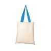 Coloured Handle Cotton Totes light blue